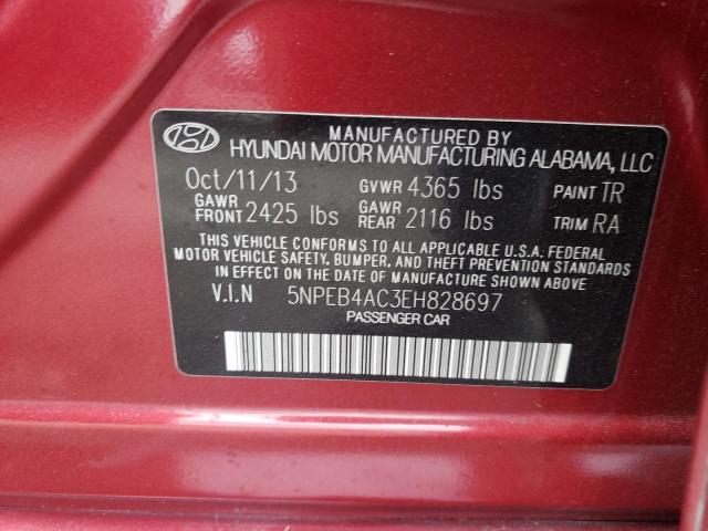 Photo 9 VIN: 5NPEB4AC3EH828697 - HYUNDAI SONATA GLS 