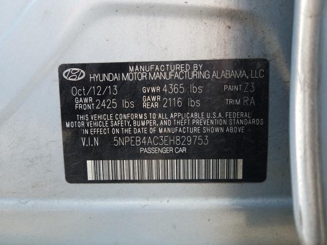 Photo 9 VIN: 5NPEB4AC3EH829753 - HYUNDAI SONATA GLS 