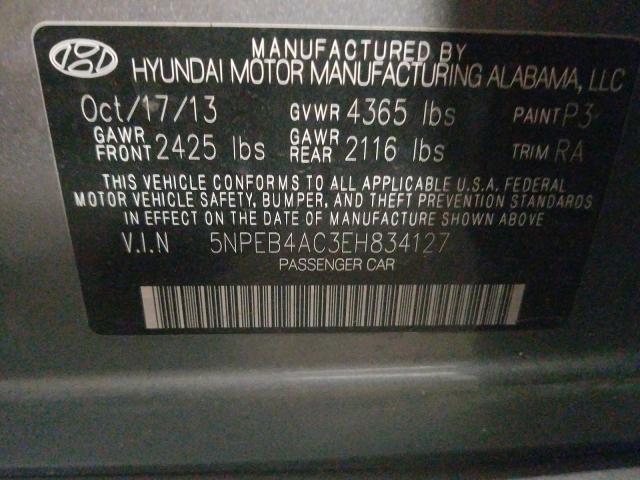 Photo 9 VIN: 5NPEB4AC3EH834127 - HYUNDAI SONATA GLS 