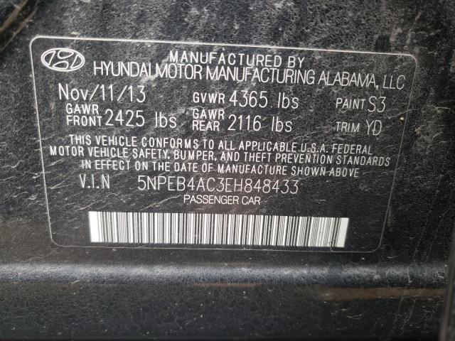 Photo 9 VIN: 5NPEB4AC3EH848433 - HYUNDAI SONATA GLS 