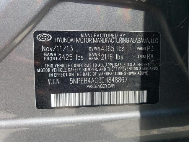 Photo 11 VIN: 5NPEB4AC3EH848867 - HYUNDAI SONATA 