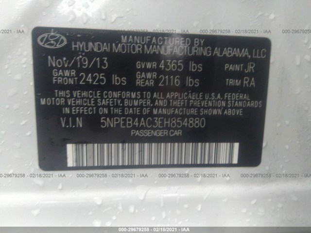 Photo 8 VIN: 5NPEB4AC3EH854880 - HYUNDAI SONATA 