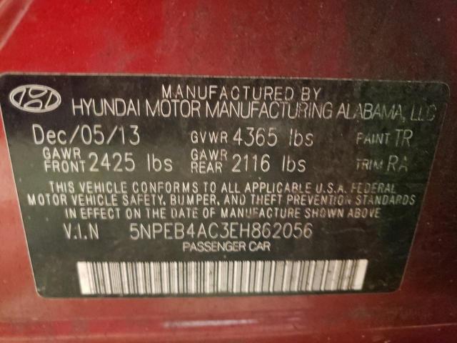 Photo 9 VIN: 5NPEB4AC3EH862056 - HYUNDAI SONATA GLS 