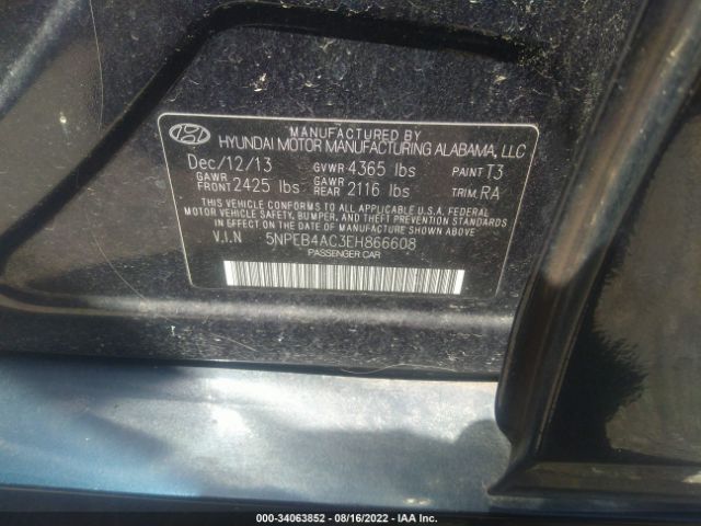 Photo 8 VIN: 5NPEB4AC3EH866608 - HYUNDAI SONATA 