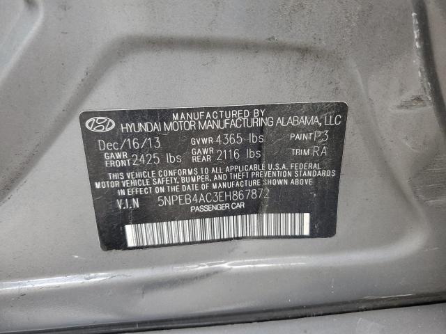 Photo 11 VIN: 5NPEB4AC3EH867872 - HYUNDAI SONATA GLS 