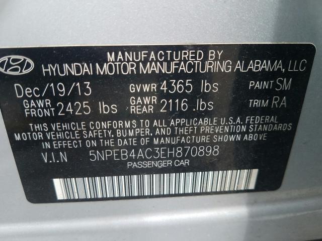 Photo 9 VIN: 5NPEB4AC3EH870898 - HYUNDAI SONATA GLS 