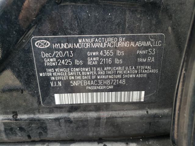 Photo 9 VIN: 5NPEB4AC3EH872148 - HYUNDAI SONATA GLS 