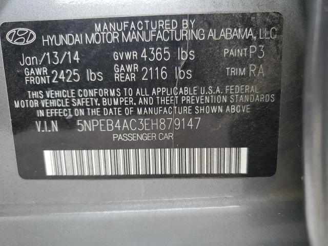 Photo 11 VIN: 5NPEB4AC3EH879147 - HYUNDAI SONATA GLS 