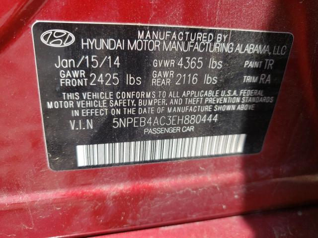 Photo 9 VIN: 5NPEB4AC3EH880444 - HYUNDAI SONATA 