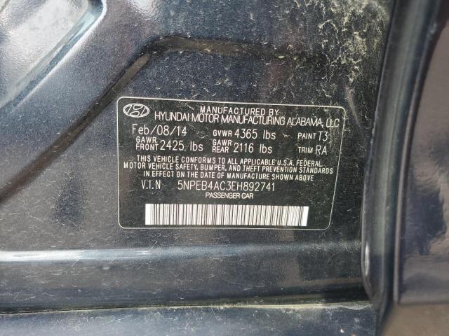 Photo 11 VIN: 5NPEB4AC3EH892741 - HYUNDAI SONATA 