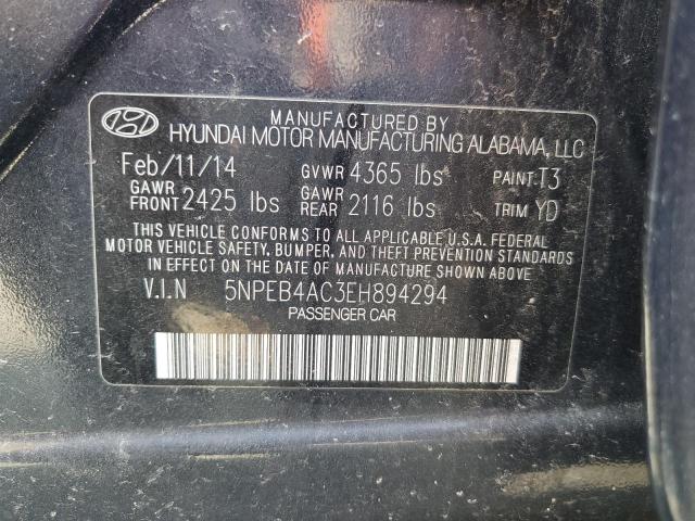 Photo 11 VIN: 5NPEB4AC3EH894294 - HYUNDAI SONATA GLS 