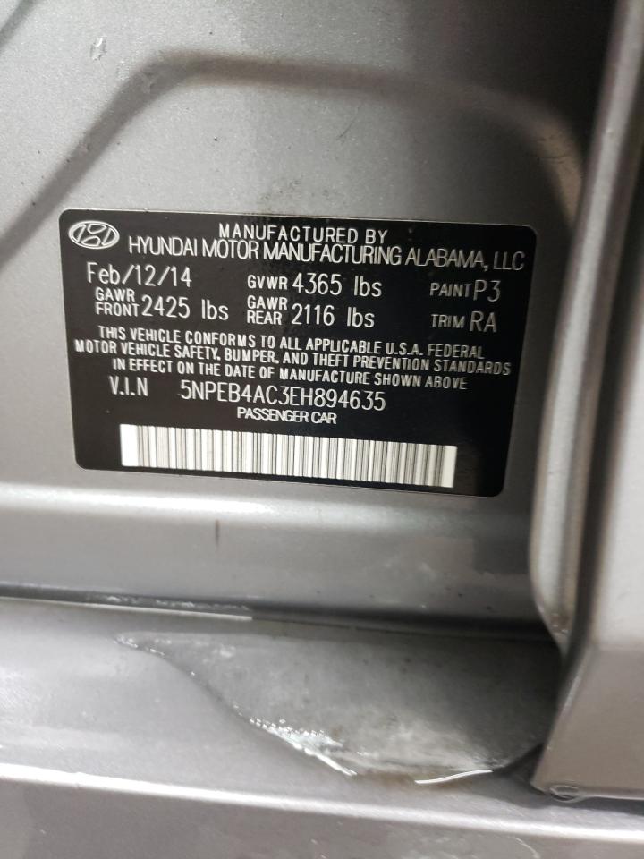 Photo 11 VIN: 5NPEB4AC3EH894635 - HYUNDAI SONATA 