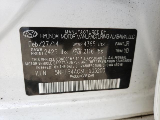 Photo 9 VIN: 5NPEB4AC3EH905200 - HYUNDAI SONATA GLS 