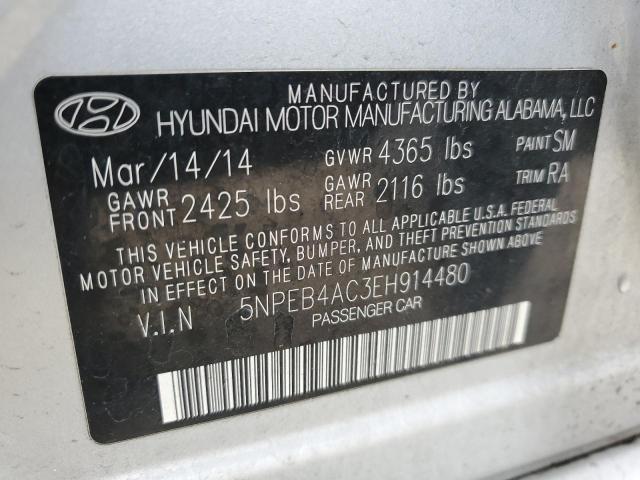 Photo 11 VIN: 5NPEB4AC3EH914480 - HYUNDAI SONATA 