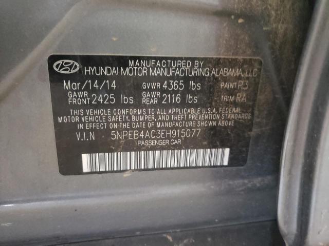 Photo 9 VIN: 5NPEB4AC3EH915077 - HYUNDAI SONATA GLS 