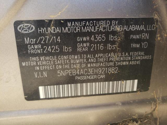 Photo 9 VIN: 5NPEB4AC3EH921882 - HYUNDAI SONATA GLS 