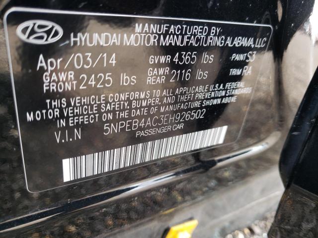 Photo 9 VIN: 5NPEB4AC3EH926502 - HYUNDAI SONATA GLS 