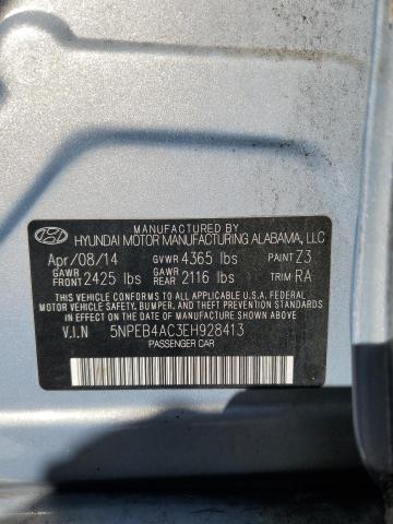 Photo 11 VIN: 5NPEB4AC3EH928413 - HYUNDAI SONATA GLS 