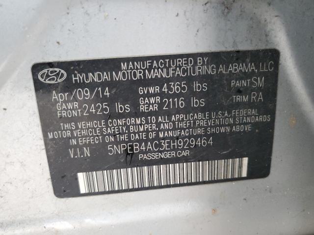 Photo 11 VIN: 5NPEB4AC3EH929464 - HYUNDAI SONATA 