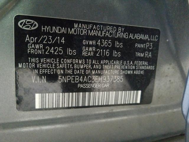 Photo 9 VIN: 5NPEB4AC3EH937385 - HYUNDAI SONATA GLS 