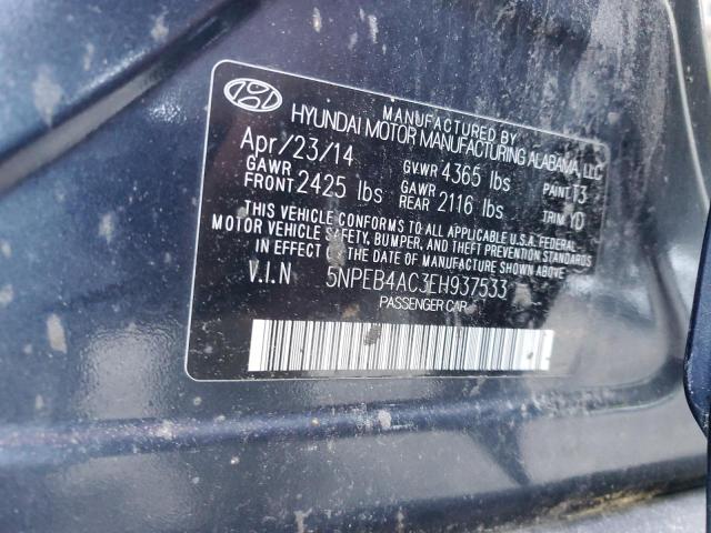 Photo 11 VIN: 5NPEB4AC3EH937533 - HYUNDAI SONATA GLS 