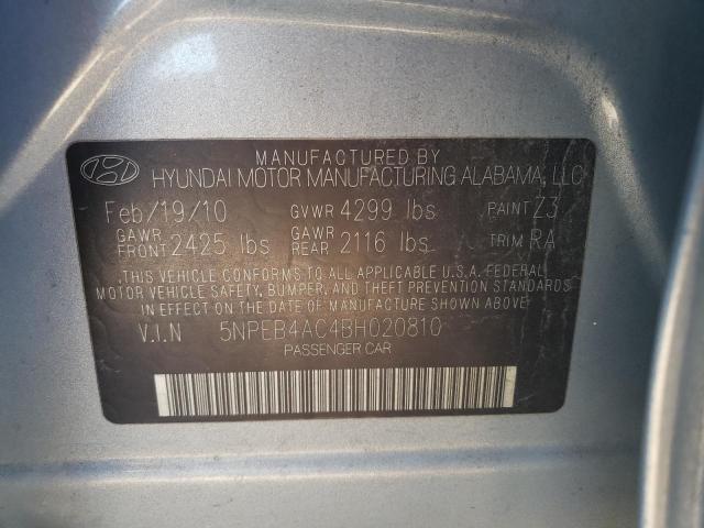 Photo 11 VIN: 5NPEB4AC4BH020810 - HYUNDAI SONATA GLS 