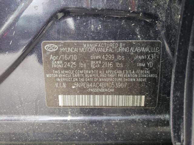 Photo 9 VIN: 5NPEB4AC4BH053967 - HYUNDAI SONATA GLS 