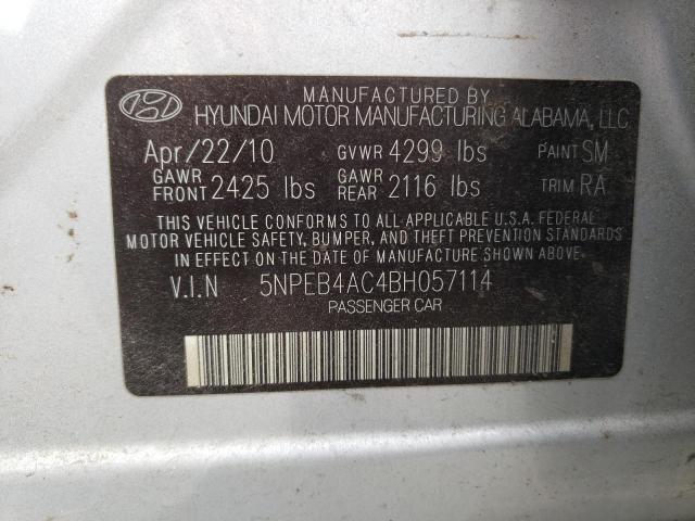 Photo 9 VIN: 5NPEB4AC4BH057114 - HYUNDAI SONATA GLS 