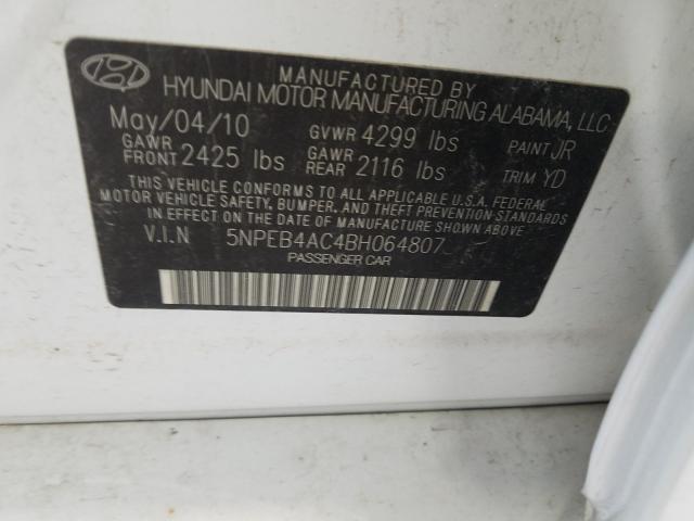 Photo 9 VIN: 5NPEB4AC4BH064807 - HYUNDAI SONATA GLS 