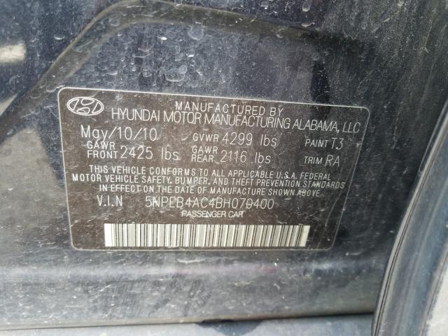 Photo 9 VIN: 5NPEB4AC4BH070400 - HYUNDAI SONATA GLS 