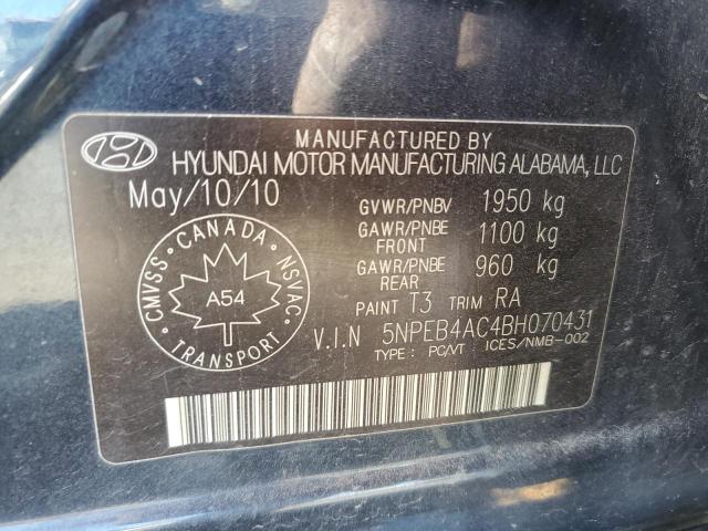 Photo 11 VIN: 5NPEB4AC4BH070431 - HYUNDAI SONATA GLS 