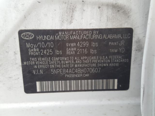 Photo 9 VIN: 5NPEB4AC4BH070607 - HYUNDAI SONATA GLS 