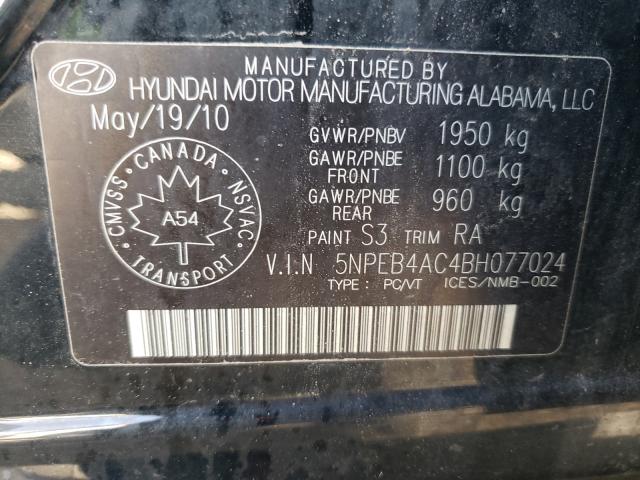 Photo 9 VIN: 5NPEB4AC4BH077024 - HYUNDAI SONATA GLS 