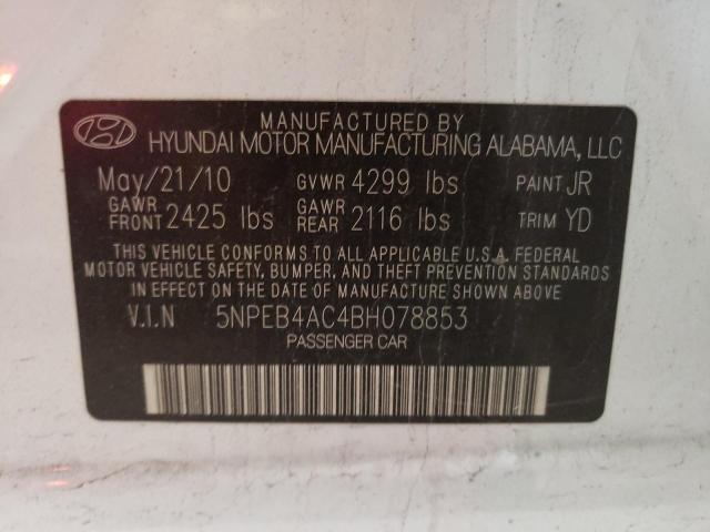 Photo 11 VIN: 5NPEB4AC4BH078853 - HYUNDAI SONATA GLS 