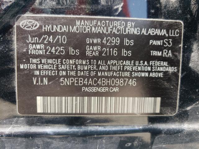 Photo 9 VIN: 5NPEB4AC4BH098746 - HYUNDAI SONATA 