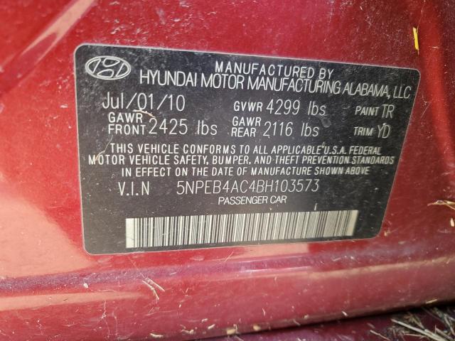 Photo 11 VIN: 5NPEB4AC4BH103573 - HYUNDAI SONATA GLS 