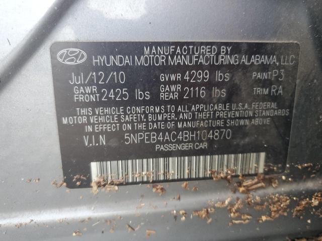 Photo 12 VIN: 5NPEB4AC4BH104870 - HYUNDAI SONATA GLS 