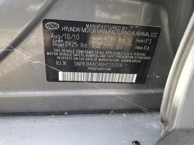 Photo 9 VIN: 5NPEB4AC4BH125704 - HYUNDAI SONATA GLS 