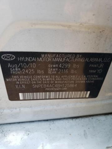 Photo 12 VIN: 5NPEB4AC4BH125864 - HYUNDAI SONATA 