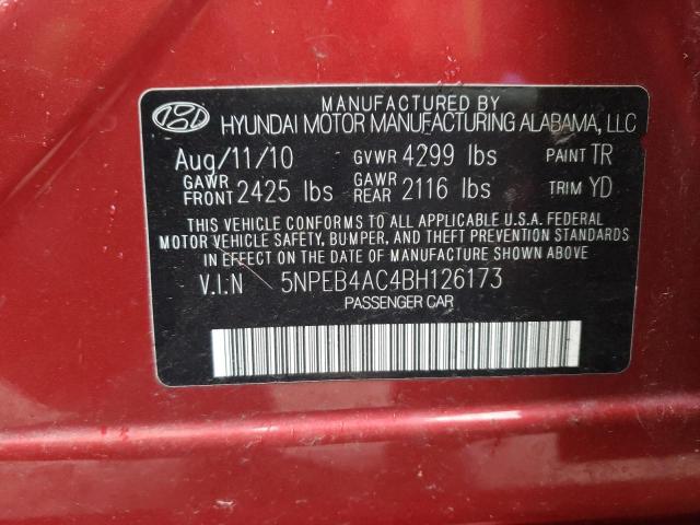 Photo 11 VIN: 5NPEB4AC4BH126173 - HYUNDAI SONATA GLS 