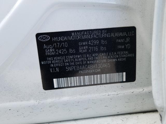 Photo 9 VIN: 5NPEB4AC4BH130465 - HYUNDAI SONATA GLS 