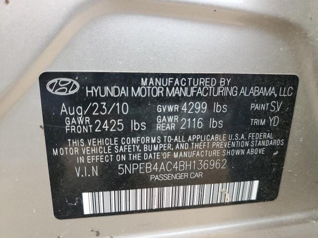 Photo 11 VIN: 5NPEB4AC4BH136962 - HYUNDAI SONATA 