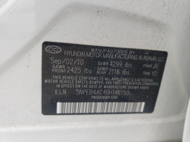 Photo 9 VIN: 5NPEB4AC4BH146150 - HYUNDAI SONATA GLS 