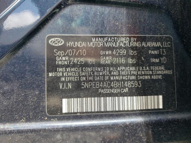 Photo 9 VIN: 5NPEB4AC4BH148593 - HYUNDAI SONATA GLS 