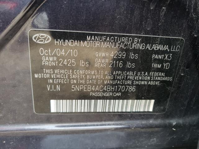 Photo 9 VIN: 5NPEB4AC4BH170786 - HYUNDAI SONATA GLS 