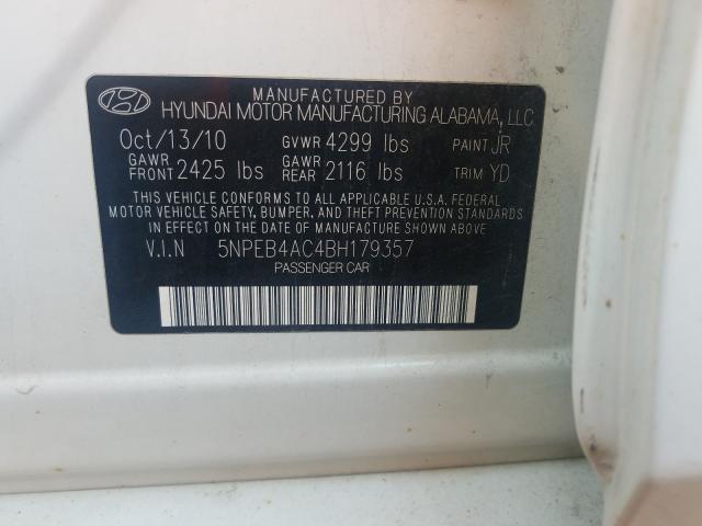 Photo 9 VIN: 5NPEB4AC4BH179357 - HYUNDAI SONATA GLS 