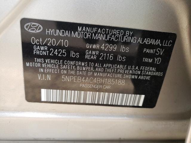 Photo 9 VIN: 5NPEB4AC4BH185188 - HYUNDAI SONATA 