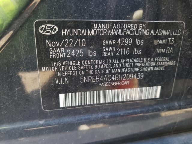 Photo 9 VIN: 5NPEB4AC4BH209439 - HYUNDAI SONATA GLS 