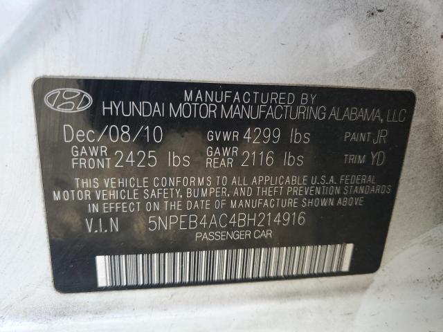 Photo 11 VIN: 5NPEB4AC4BH214916 - HYUNDAI SONATA 