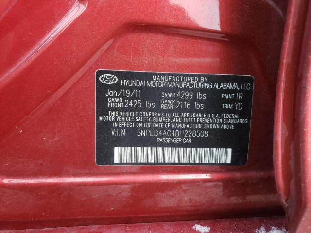 Photo 11 VIN: 5NPEB4AC4BH228508 - HYUNDAI SONATA 